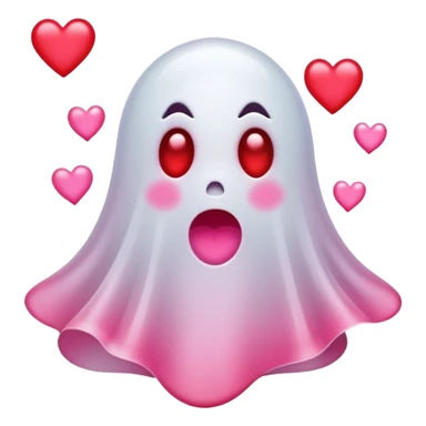 Ghost w/ hearts sticker
