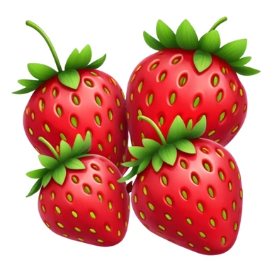 three strawberry tanghulu sticker