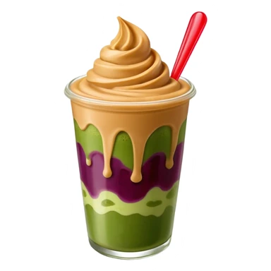 Peanut butter jelly matcha boba sticker