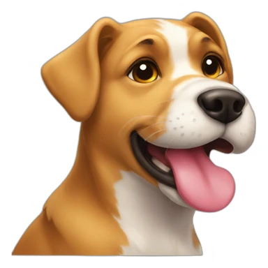 Dog giving kisses sticker