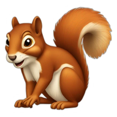 drunk squirrell sticker