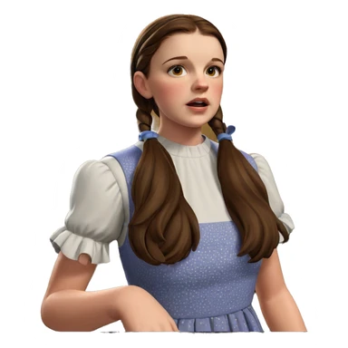 brown haired girl in dress sticker
