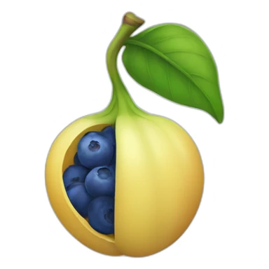 blue fruit logo sticker