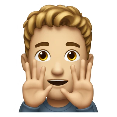 person touching his bellyy sticker