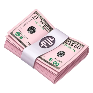 money bill colored pink sticker