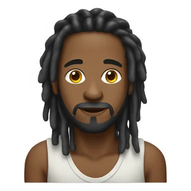 Fare skinned Black man with dread Locs and goatee  sticker