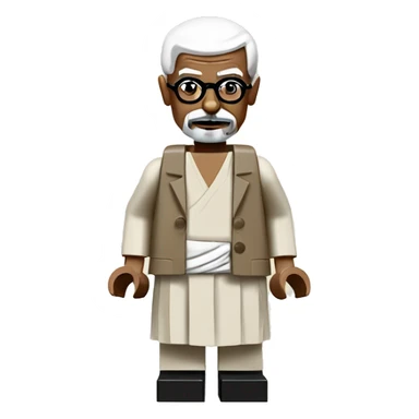 Mahatma Gandhi lego full body sticker
