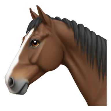 Bay horse with small white star sticker