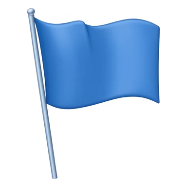plain blue flag, no signs or symbols sticker