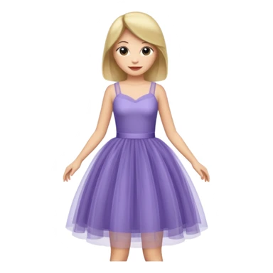 woman tulle dress sticker
