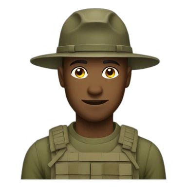 A soldier with a donkey hat  sticker