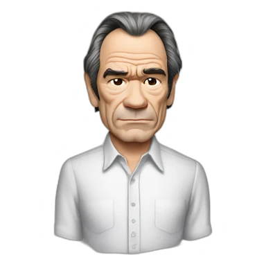 actor tommy lee jones cartoon wearing shirt sticker