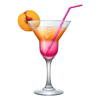 cocktail drink hot pink with an apricot skinny glass  sticker