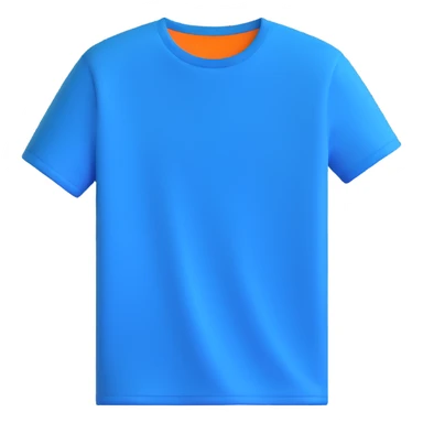 blue tee shirt, front view sticker