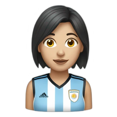 Argentina woman fan sticker