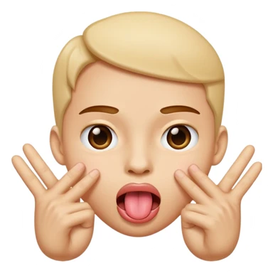 This emoji 😛with this as hands 🤏  sticker