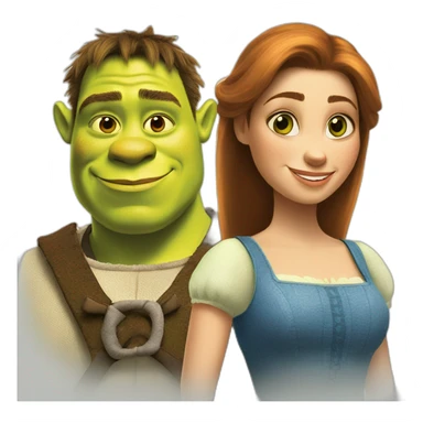 shrek and fiona sticker