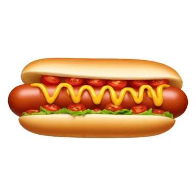 hotdog with two  tomatos on the bottom sticker