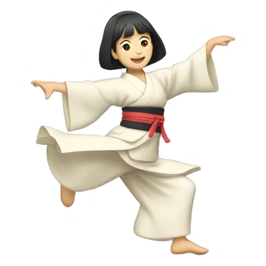 dancing japanese girl sticker