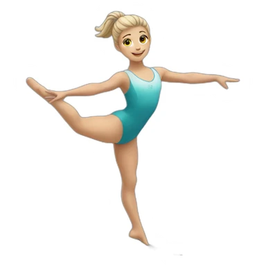 gymnast on balance beam sticker