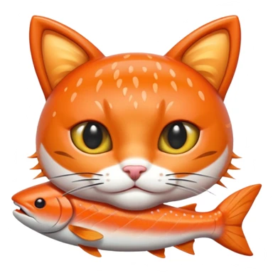 make a salmon with cat ears sticker