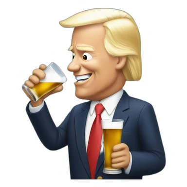 Trump drinking joe biden sticker