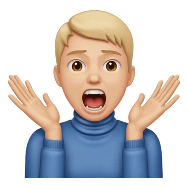 Hands on neck screaming  sticker