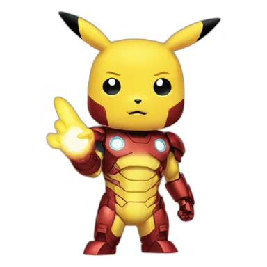 Iron man end pikachu sticker