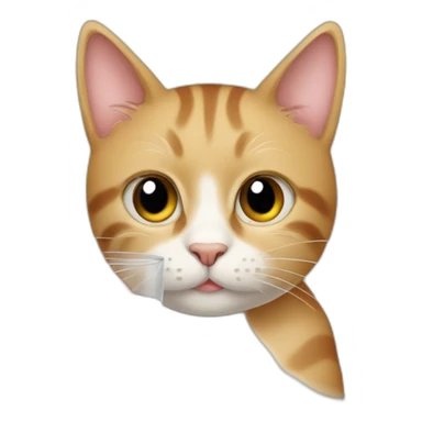 a cat drinking a milk sticker