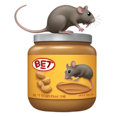 Rat twerking on a jar of peanut butter  sticker