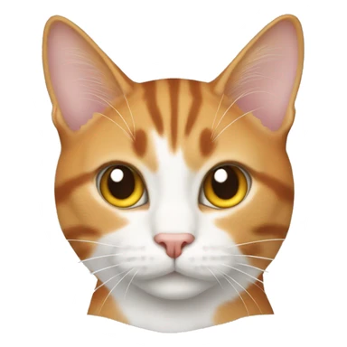 tabby orange and white cat sticker