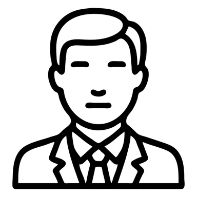 portrait of a man with green eyes, suit and tie, modern icon style sticker