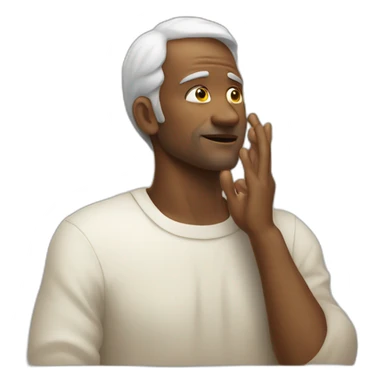 A man seeking support from God sticker