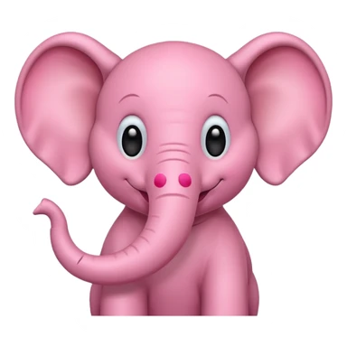 Pink elephant sticker