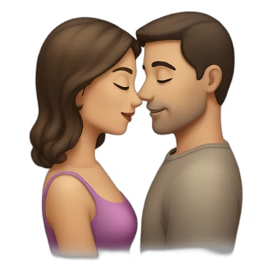 a-shaved-man-with-short-length-dark-hair-kissing-a-woman-with-long-brown-hair sticker