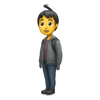 personne qui regarde le terminus d'un train avec marqué succès sticker