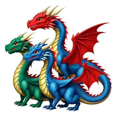 Three dragon together sticker