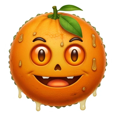 make the orange more scary and disgusting sticker