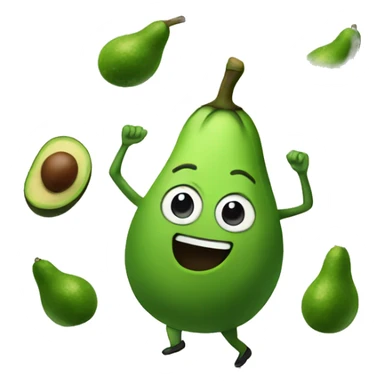 dancing avocados sticker