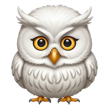 🦉 le mm hibou mais blanc  sticker