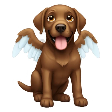 Brown Labrador with wings sticker