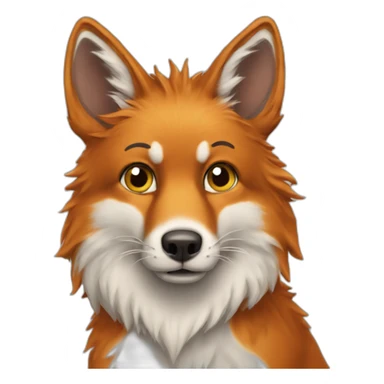 renard mange sticker