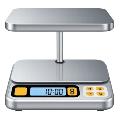 Weighing scale showing numbers sticker
