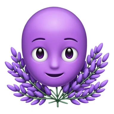 A ted fialovou levanduli emoji sticker
