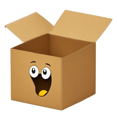 Surprise Box made from cardboard with a questionmark sticker