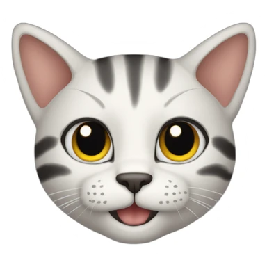 cat-black-smile-big-ear sticker