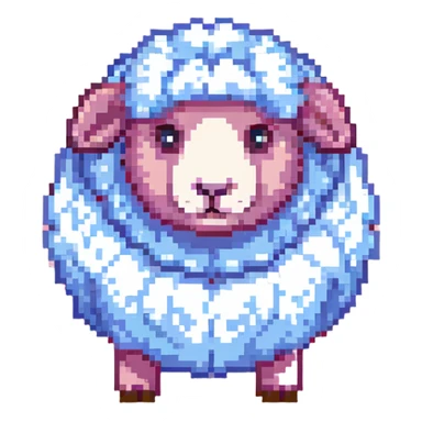 cute fluffy pink sheep sticker