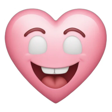 heart with a big smile  sticker