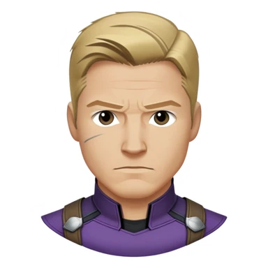 clint barton portrait marvel from captain america: civil war sticker