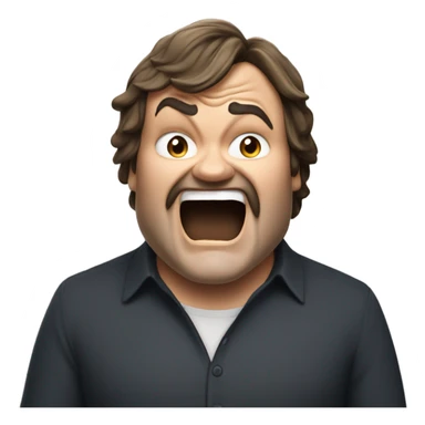 Jack black emphatically talking loudly sticker